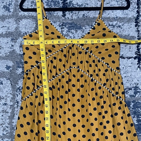 House of Harlow 1960 Mustard Polka Dot Maxi Dress - Picture 10 of 12